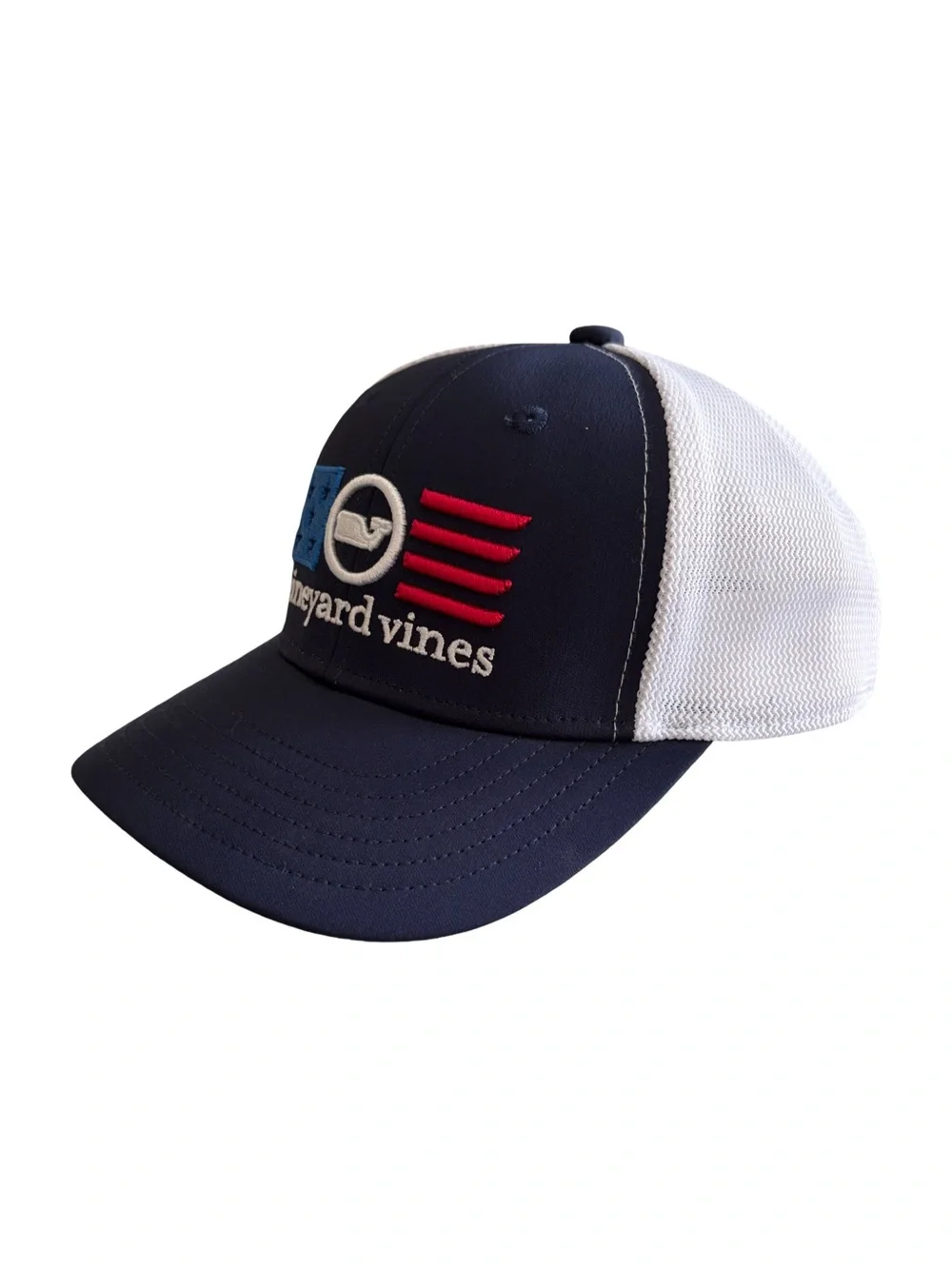 Vineyard Vines Youth American Flag Mesh Trucker Snapback Hat NWOT
